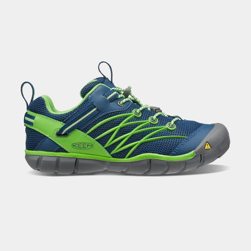 Keen Chandler Cnx Kids Hiking Shoes Navy/Green Factory Outlet NZ (2019-MKYXG)